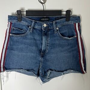 🛍️Side Stripe High-Rise 3” Cutoff Stretch Short Banana Republic premium denim